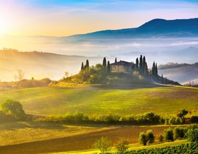 Rolling hills of Tuscany, Italy