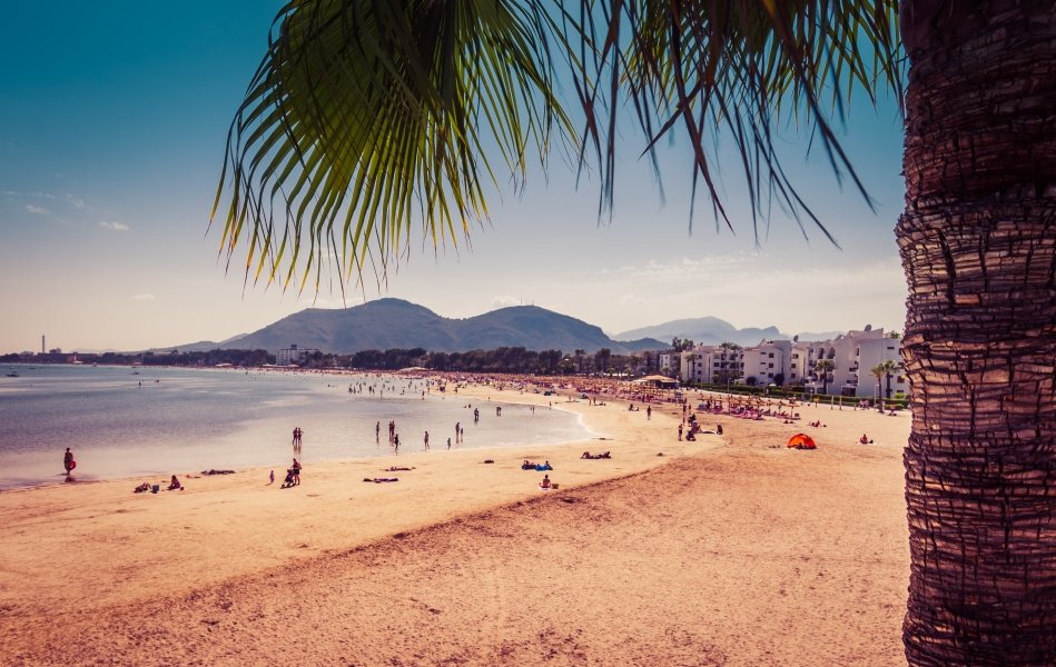 Alcudia beach, Mallorca, Balearic Islands, Spain