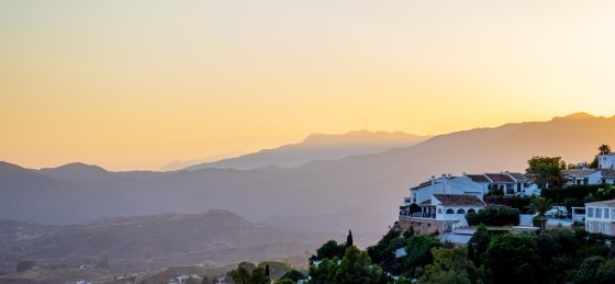 Sunset over Mijas, Costa del Sol, Spain